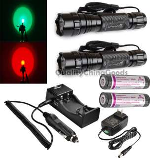 UltraFire 501B CREE LED Red Light and Green Lihgt Bulb Flashlight 