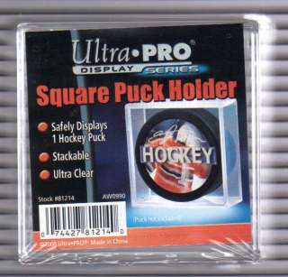 Ultra Pro Square Hockey Puck Holder Cube Case Stackable  