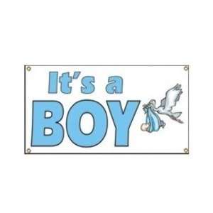   Boy Baby Announcement Custom Banner, Custom Message, Heavy Duty Vinyl