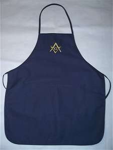 Apron is embroidered with a Fork & Knife emblem design.