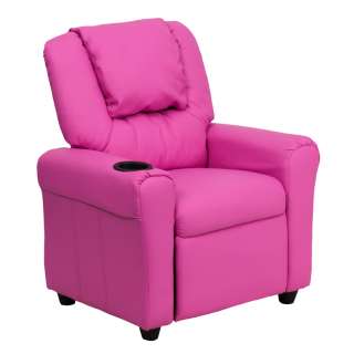 Childrens Recliner with Cup Holder   Leather, Vinyl, & Microfiber in 