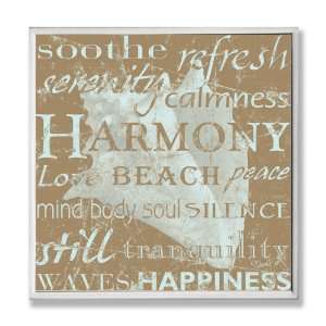   Collection Harmony Typography Shell Tan Wall Plaque