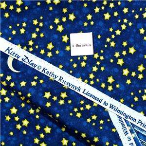 South Seas Imports Cotton Fabric Night Sky; Stars & Moons on Blue, By 