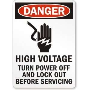  Danger High Voltage Turn Power Off and Lock Out Before 