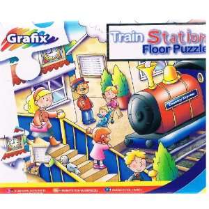  Train Station Floor Puzzle (45 Pieces for Kids) Toys 