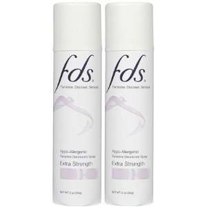 FDS Extra Strength Feminine Deodorant Spray 2 oz, 2 ct (Quantity of 4)