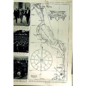   1951 SUEZ CANAL ISMAILIA MAP SUBMARINE TIGRONE MALTA