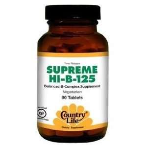  Supreme Hi B 125 Timed Release 90 Tablets Health 