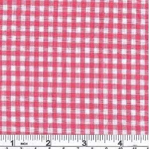  1/8 Gingham Shirting Azalea Pink/White Fabric By The 