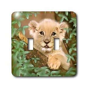 Kids Stuff Animals   Cub Lion   Light Switch Covers   double toggle 