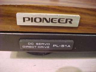 Pioneer PL 51A Direct Drive Turntable  