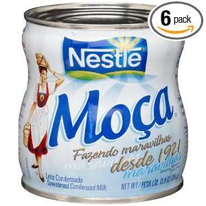 Brex Nestle Moca Condensed Milk, 13.9 Ounce Tins (Pack of 6)  