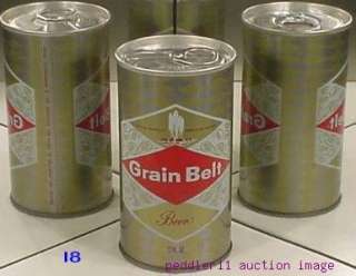 GRAIN BELT BEER old S/S CAN  enamel gold version // MINNEAPOLIS 