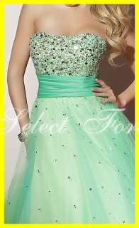   Net Evening Party Cocktail Prom Green Quinceanera Dresses Gowns  