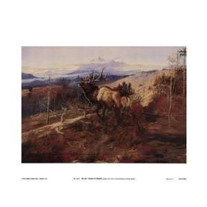  Charles M. Russell The Elk 19.5x15 Poster Print