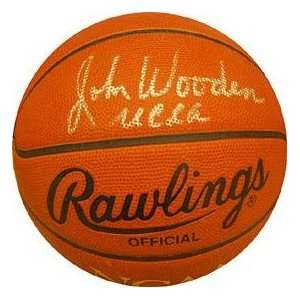  John Wooden UCLA Autographed Rawlings NCAA Basketball 