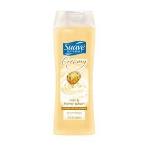 Suave Naturals Creamy Bodywash, Milk and Honey Splash, 12 Ounce (Pack 