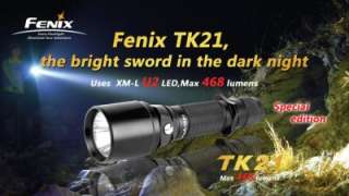Fenix TK21 CREE XM L Tactical Light  468 lumens  Shipping Worldwide 