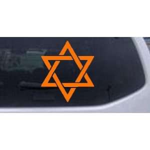 Star Of David Christian Car Window Wall Laptop Decal Sticker    Orange 
