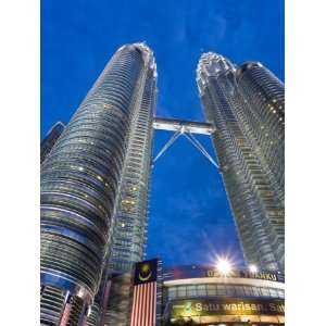  Petronas Towers and Malaysian National Flag, Kuala Lumpur, Malaysia 