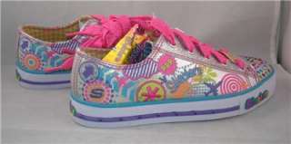 NEW Skechers Twinkle Toes Sugarlicious Silver Shoes Size 2 Girls 