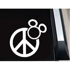  Mickey Mouse Peace Sign Vinyl Decal Sticker  SM0003  5L x 