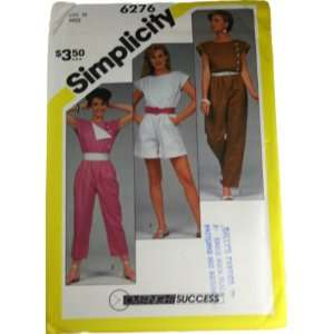 Simplicity 6276 Sewing Pattern Misses Jumpsuit in Three Lengths Size 