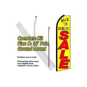  BACK TO SCHOOL SALE Feather Banner Flag Kit (Flag, Pole 