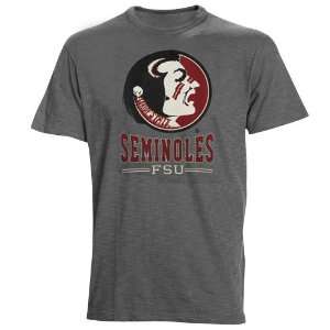Florida State Seminoles (FSU) Backfield Slub T shirt   Charcoal (Large 
