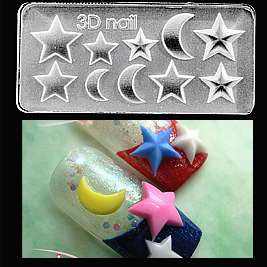 72 Stars & Moon 3D Acrylic Nail Art Mold DIY Decoration  