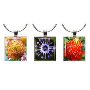  UNUSUAL FLORAL BEAUTIES ~ Scrabble Tile Wine Glass Charms 