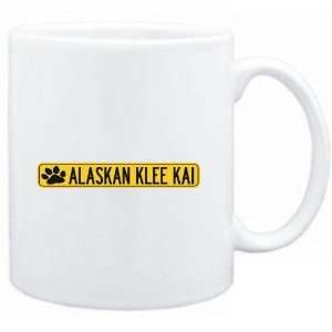  Mug White  Alaskan Klee Kai PAW . SIGN / STREET  Dogs 