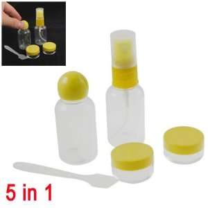  Rosallini 5 in 1 Plastic Spray Bottle Case Set Yellow 