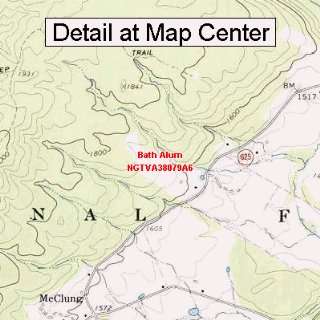   Map   Bath Alum, Virginia (Folded/Waterproof)