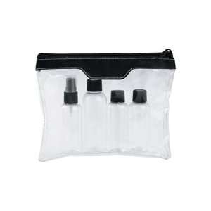 TSA Approved Carry on Toiletry Kit ** 6 piece Clear Zippered Airline 