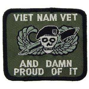  Vietnam Vet And Damn Proud of It Patch Green 3 Patio 