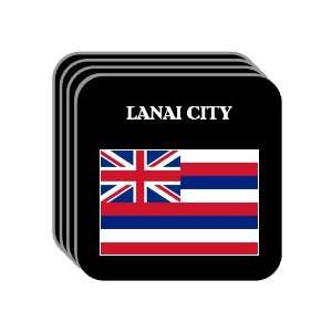  US State Flag   LANAI CITY, Hawaii (HI) Set of 4 Mini 