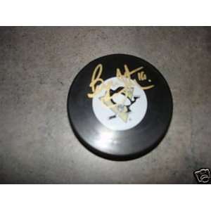  Brian Trottier Autographed Pittsburgh Penguins Puck w/ COA 