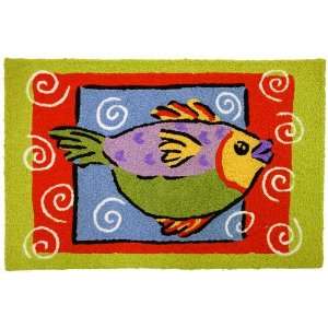  Colorful Tropical Fish JellyBean Accent Rug