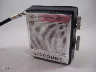 Vintage Viscount 7 T Micro Transistor Radio