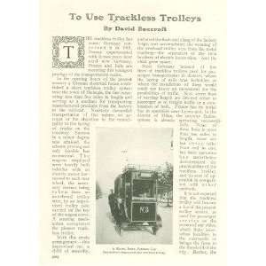  1907 Transportation Trackless Electric Trolleys 