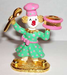 Spoontiques Pewter Painted Clown   Baker, No Crystal  