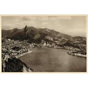  1937 Botafogo Harbor Rio de Janeiro Brazil Photogravure 