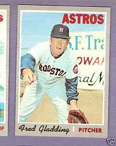 1970 Topps BB #208 Fred Gladding/Astros EX/EX+  