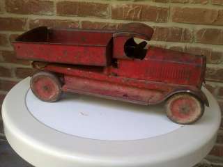 Vintage Pressed Steel Toy Dump Truck Turner Toys ?? L@@K Farm See 