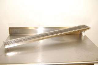 Drain Trough, Stainless Steel, 49 Wide  