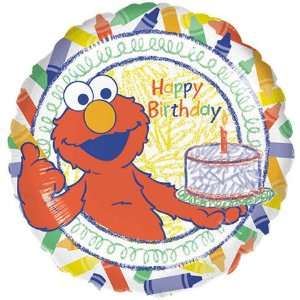  Sesame Street Foil Balloon   18 Inch Elmo Happy Birthday 