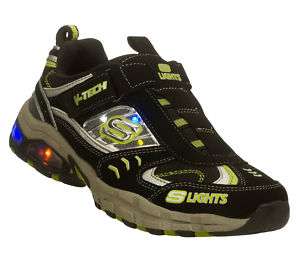 Skechers LIGHTS TERMINAL Boys Velcro Athletic Sneaker  