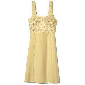 Athleta Nwt Kern Yellow Deep Sea Crochet Dress 8 10 M  