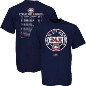 Reebok Montreal Canadiens Navy Blue 24 Time Stanley Cup 